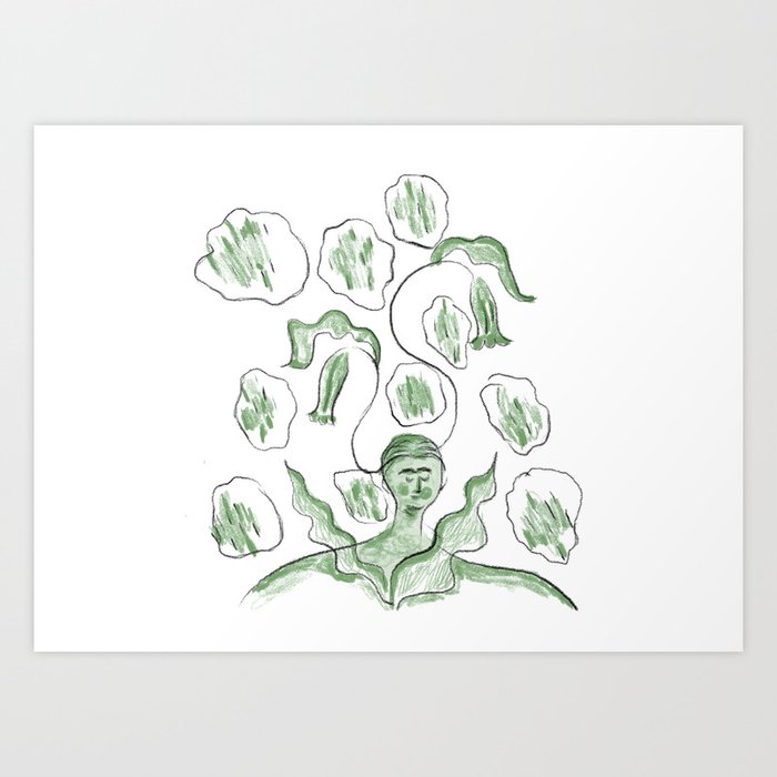 Thinker of Tender Thoughts Art Print