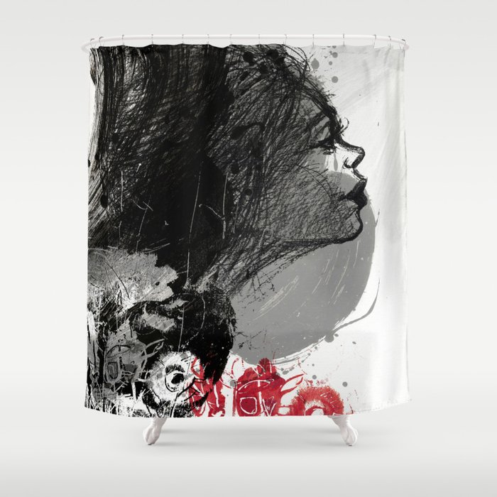 The Grey Tear Drop Shower Curtain By Natogomes Society6