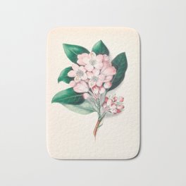  Rhododendron by Clarissa Munger Badger, 1859 (benefitting The Nature Conservancy) Bath Mat | Flowers, Gardening, Vintage, Floral, Pink, Women, Nature, Painting, Botanicalart 