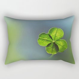 Lucky Four Leaf Clover Rectangular Pillow