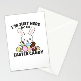 I'm Just Here For The Easter Candy Sweets Bunnies Stationery Card