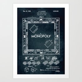 1935 - Board game apparatus (Monopoly) Art Print
