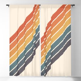 Arida -  70s Summer Style Retro Stripes Blackout Curtain