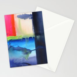 abstract lake Stationery Card