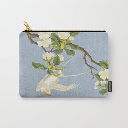 Pear blossoms and white swallow Type B: Minhwa-Korean traditional/folk art Carry-All Pouch | Colorful, Korea, Tree, Folkpainting, Painting, Flower, Illustration, Plant, Inspiration, Luck 