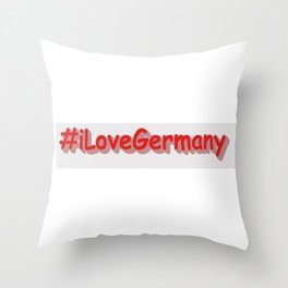 "#iLoveGermany" Cute Design. Buy Now Throw Pillow