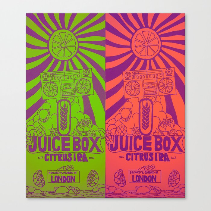 Juice Box IPA Canvas Print by Mirela Breznishka Society6