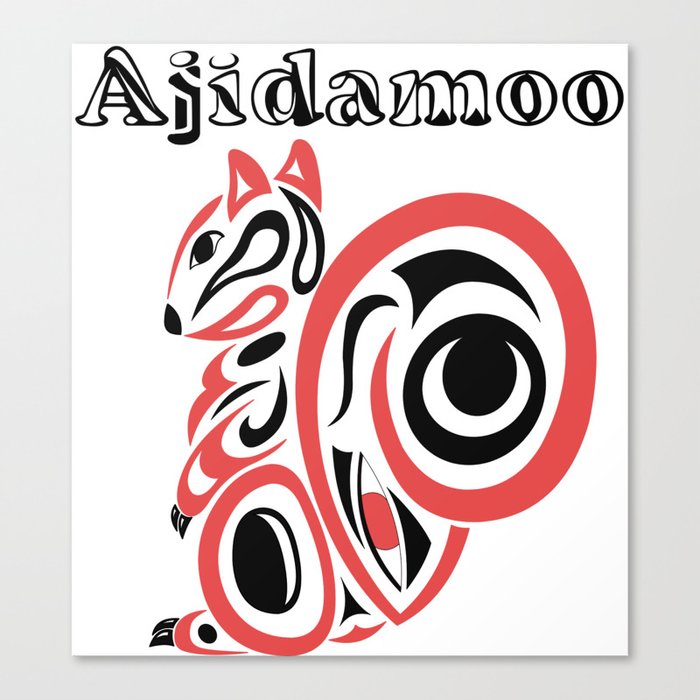 Indigenous Squirrel (Ajidamoo) Canvas Print