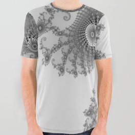 males mandelbrot abstract All Over Graphic Tee