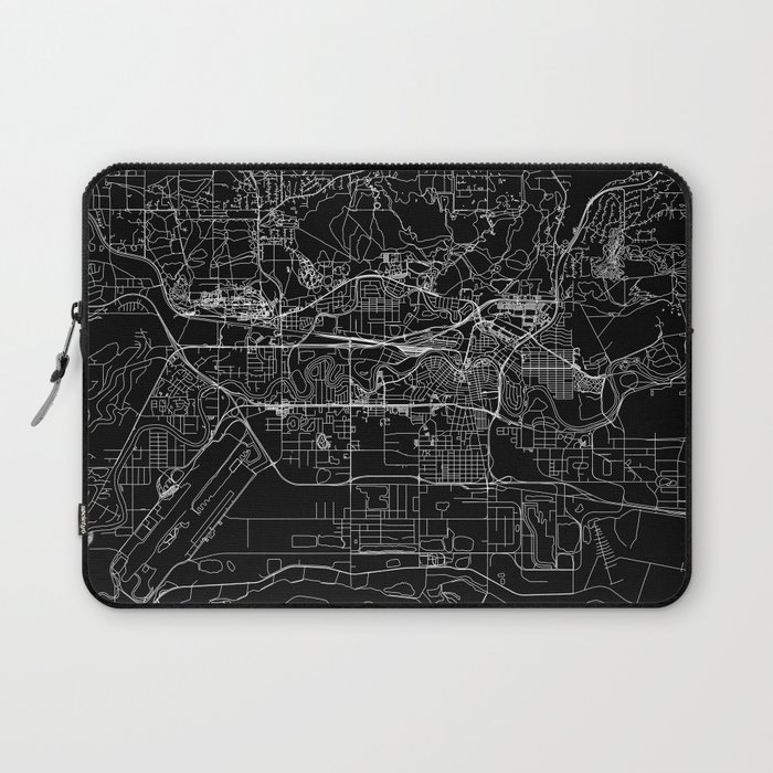 Fairfax Black Map Laptop Sleeve