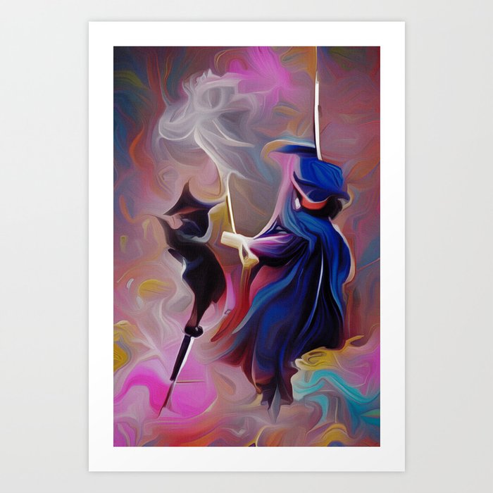 The Sorcerer's Cat Art Print