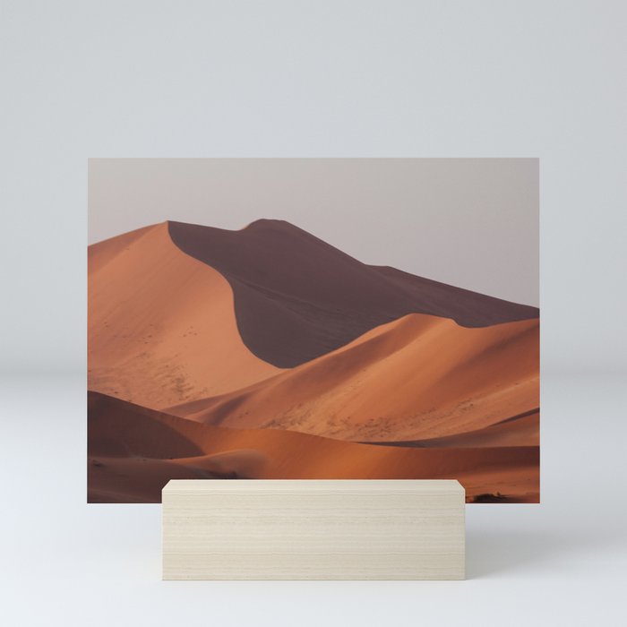 Sand dunes in the Namib desert near Sossusvlei Art Print || Namibia  Mini Art Print