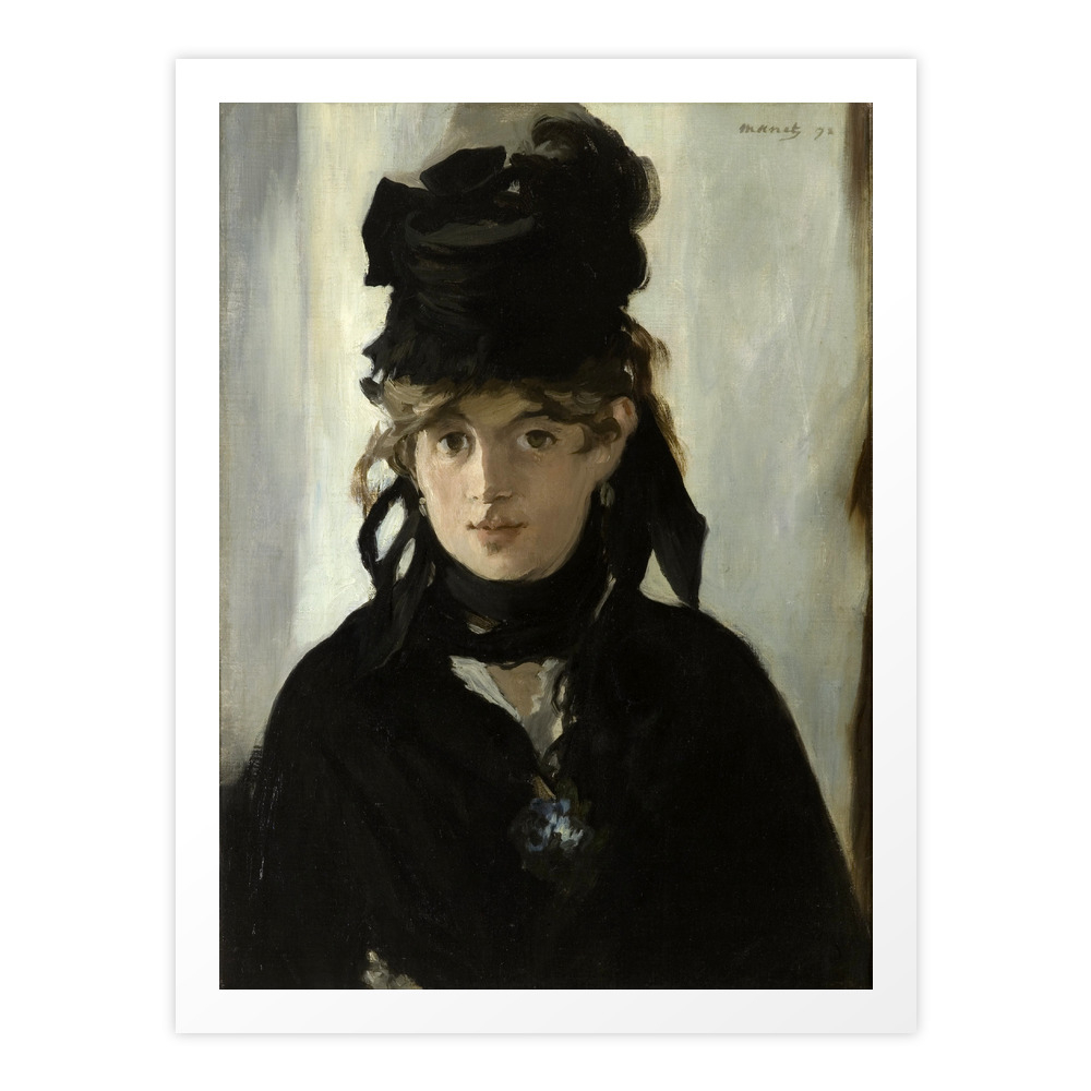 Manet, Berthe Morisot With a Bouquet of Violets Art Print by fineearthprints
