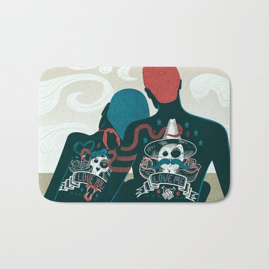Love You / Love Me - Us and Them Bath Mat