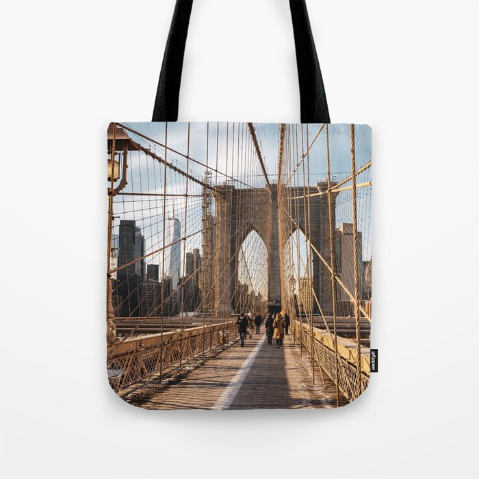 Brooklyn Bridge | Travel Photography in New York City | Winter in NYC Tote Bag