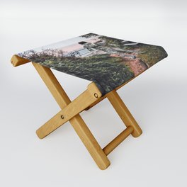 Astronaut at the Beach | Coastal Sunrise Folding Stool