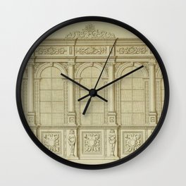 Classical Library Architecture Wall Clock