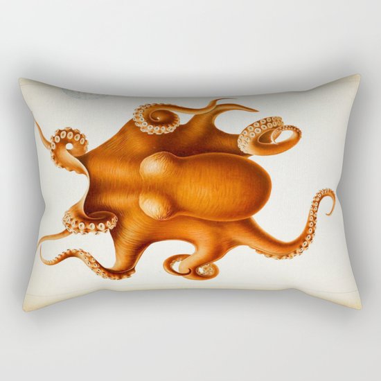 Octopus Cephalopod 1915 Rectangular Pillow