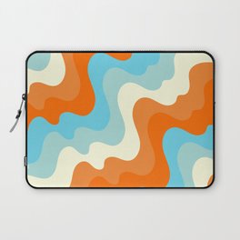 Vintage Summer Palette Mid-Century Minimalist Waves Abstract Art Laptop Sleeve