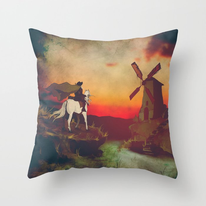 Don Quijote Throw Pillow