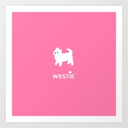 Cute Little Westie Art Print