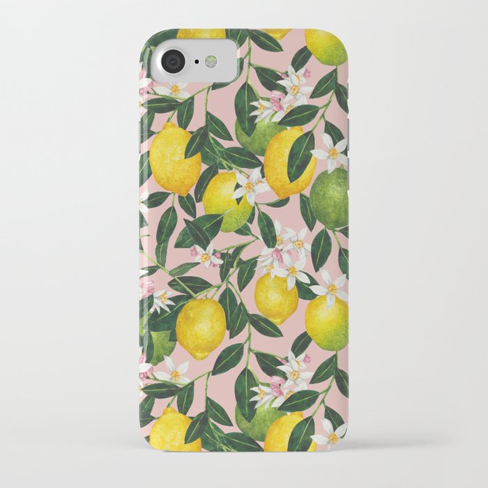 Fresh Lemon plant Blossom - pink iPhone Case