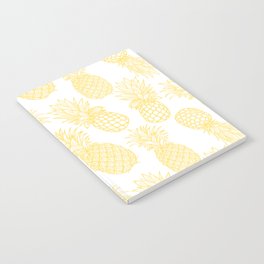 Fresh Pineapples White & Yellow Notebook