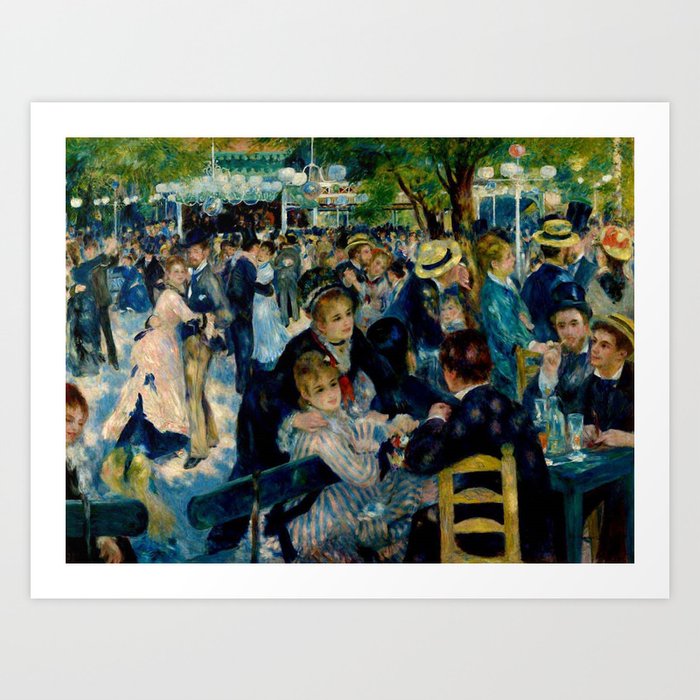 Pierre August Renoir's Bal Du Moulin De La Galette Restored Art Print