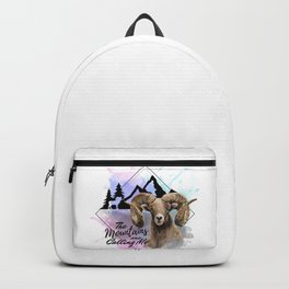 The Mountains Are Calling Me In Pink,Purple And Blue Backpack