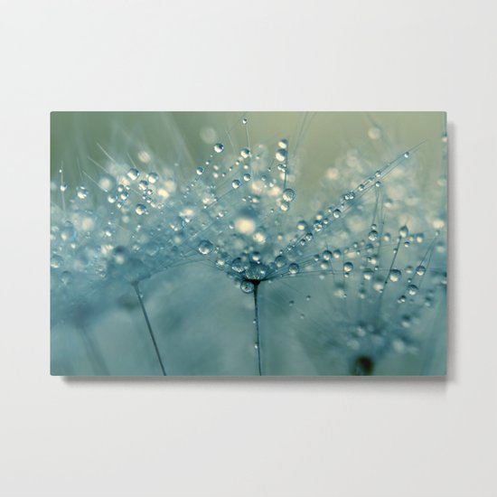 Shower Blue Metal Print