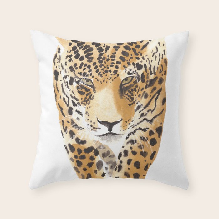 Leopard Throw Pillow by THE AESTATE Society6