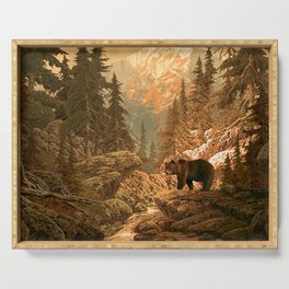 Bear in the Rocky Mountains Serving Tray