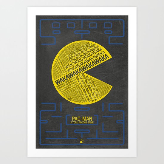 Pac-Man Typography Art Print