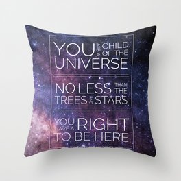 Child of the Universe Throw Pillow