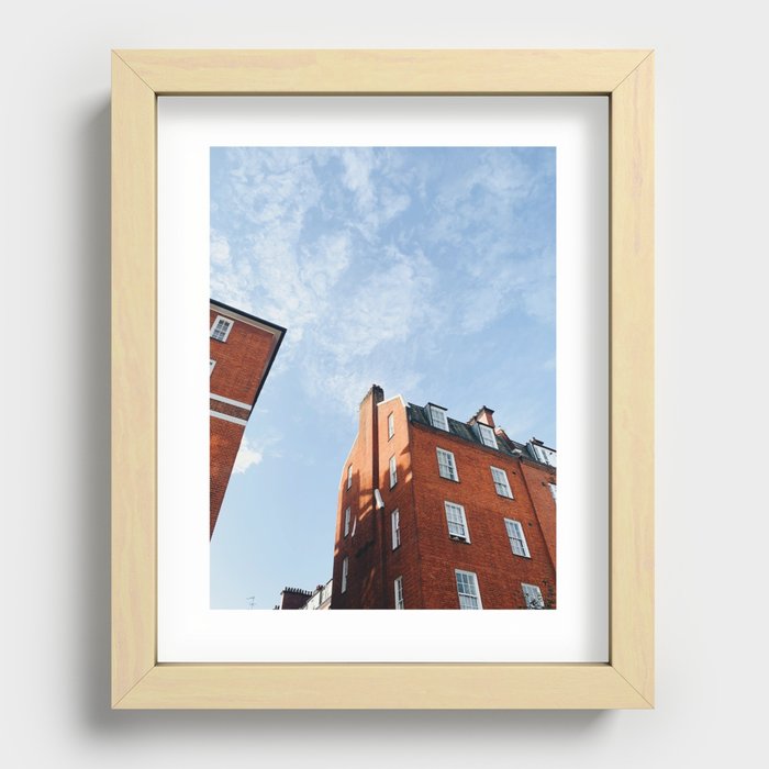 Classic London Brick House Recessed Framed Print