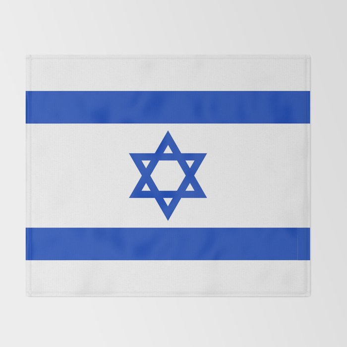 israel flag high quality image throw blanket by flags society6