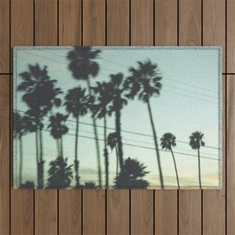 Los Angeles Palm Trees Outdoor Rug