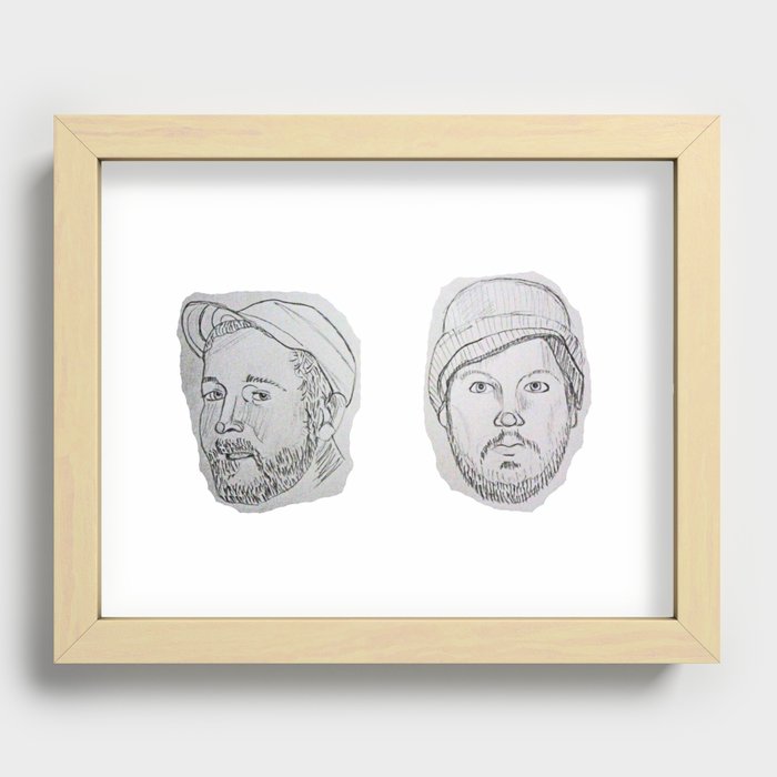 Modest Beards Recessed Framed Print