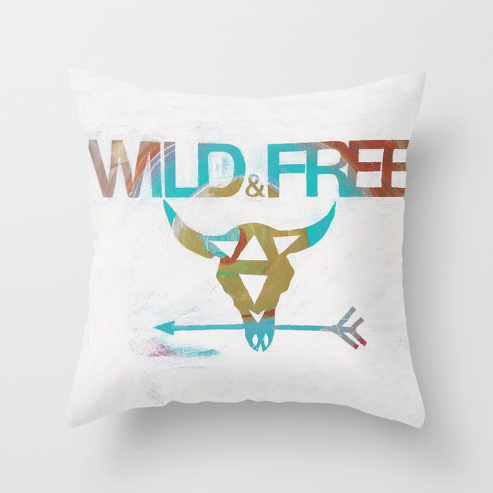 WILD & FREE Throw Pillow