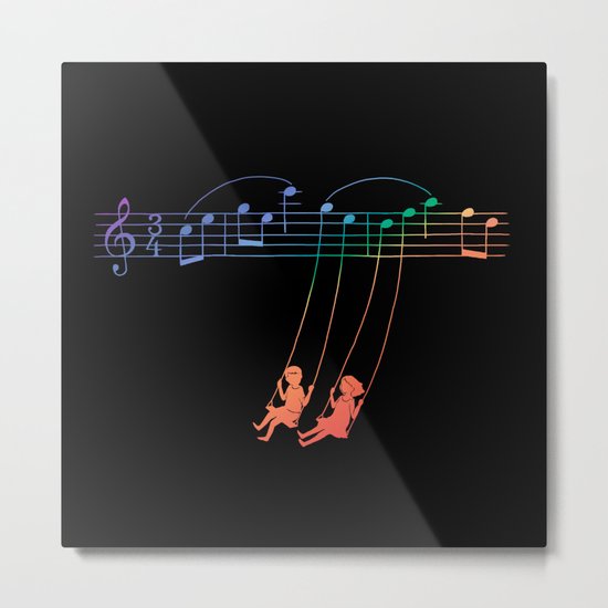 Music Swing Metal Print
