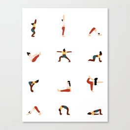 Yoga Poses Canvas Print