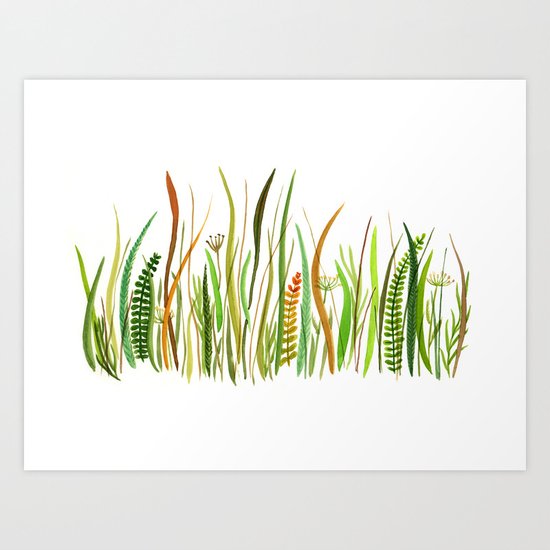 Prairie Watercolor by Robayre Art Print