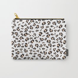 Leopard Pattern White Print Carry-All Pouch