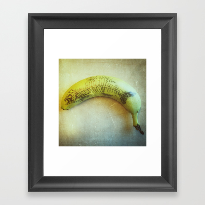 Banana Fish Bone Framed Art Print By Stephanbrusche Society6