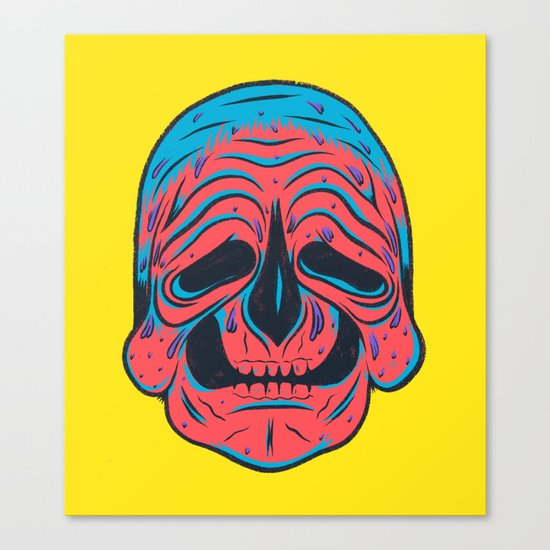 SLOPPY SKULL Canvas Print