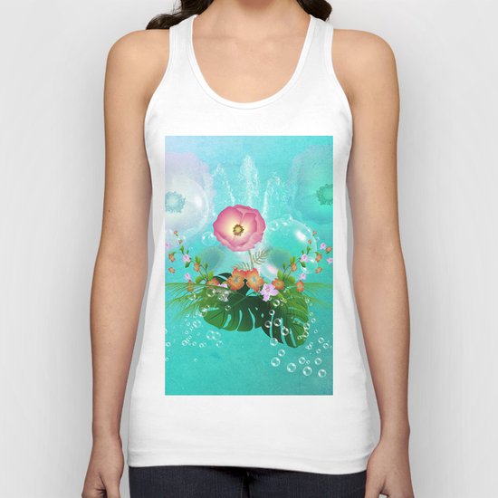 Floral design Unisex Tank Top