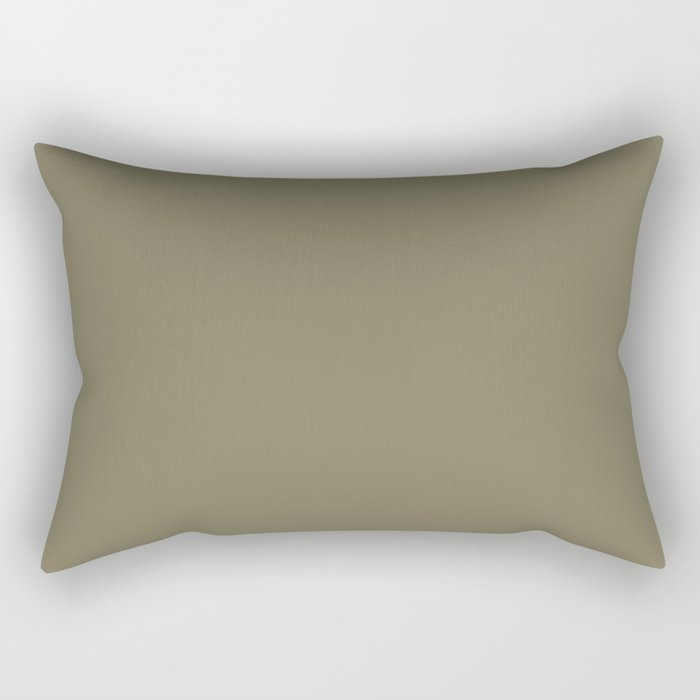 Simple Solid Color Army Brown All Over Print Rectangular Pillow