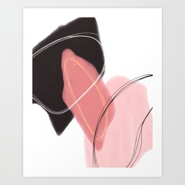 Abstract Pink Blush Watercolor Art Print