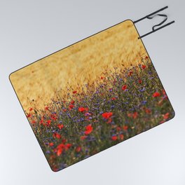Poppies, Wheat and Cornflowers Picnic Blanket
