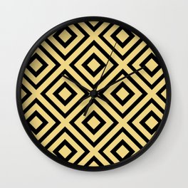 Black and Yellow Tessellation Line Pattern 40 Pairs DE 2022 Popular Color Gatsby Glitter DET496 Wall Clock